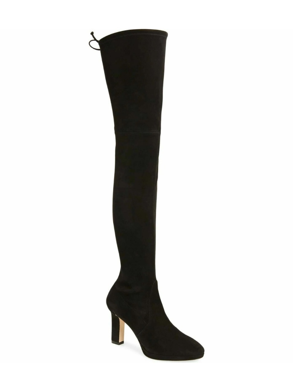 Stuart Weitzman Ledyland Black Suede Over the Knee OTK Boots - size 10